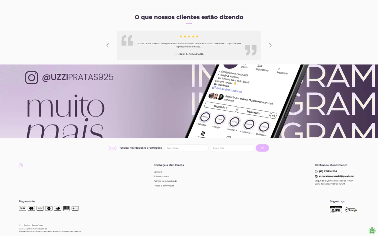 UZZI Pratas - Detalhe de produtos